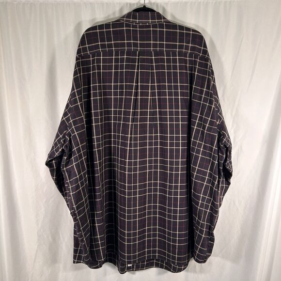 Brooks Brothers Dress Shirt Men 4XL Brown Plaid Button Up Long Sleeve All Cotton - Picture 5 of 5